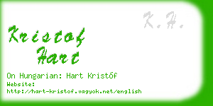 kristof hart business card